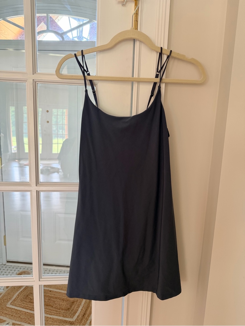 Dusty blue tennis dress with Adjustable Double Straps